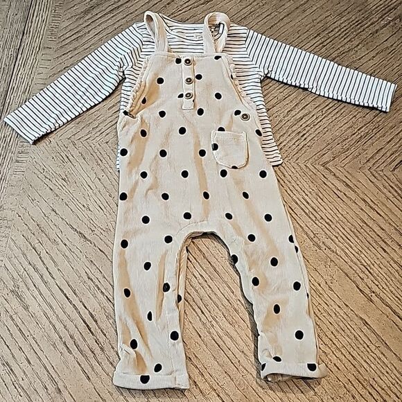 24 month polka dot overalls Jessica Simpson NWT 2 piece - Picture 1 of 11